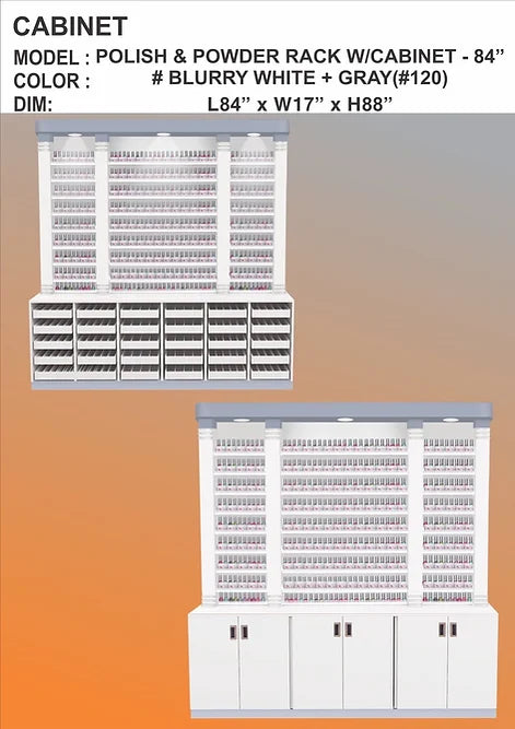 Polish & Powder Cabinet 84 inches