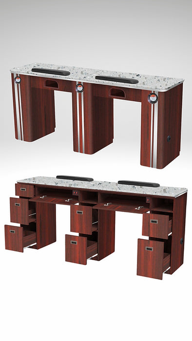 Redskins - Double Nail Table with FANS